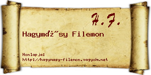 Hagymásy Filemon névjegykártya
